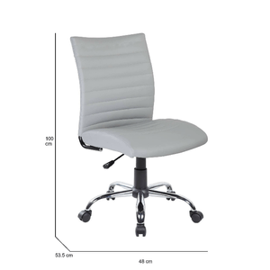 Dmora Sedia da ufficio Dkum, Poltrona operativa, Seduta ergonomica da ufficio, 54x48h90/100 cm