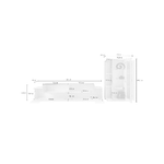 Dmora Parete attrezzata Djazir, Set salotto porta TV, Mobile soggiorno multiuso