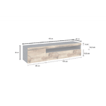 Dmora Mobile porta TV Dbele, Credenza bassa da soggiorno, Base porta TV, 100% Made in Italy