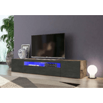 Dmora Mobile porta TV Dafrim, Credenza bassa da soggiorno a 3 ante, Base porta TV