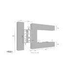 Dmora Parete attrezzata Dcaldar, Set salotto porta TV a 4 ante, Mobile soggiorno multiuso