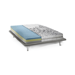 Talamo Italia Materasso piazza e mezza Dcorda, Materasso sfoderabile in Memory Foam e Waterfoam