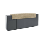 Dmora Credenza Dgerl, Madia da cucina a 4 ante, Buffet da soggiorno, 100% Made in Italy