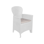 Dmora Sedia da esterno Dboatti, Seduta da giardino, Poltrona outdoor effetto rattan