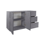 Dmora Credenza Dlann, Madia da cucina a 2 ante e 3 cassetti, Buffet da soggiorno