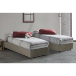 Talamo Italia Letto singolo Dcatald, Letto contenitore con rivestimento in ecopelle