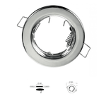 Struttura rotonda incasso per lampada gu10 reflex metallo *** colore cromato, confezione 1