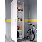 Dmora Armadio multiuso Dmeg, Mobile multifunzione portascarpe, Guardaroba a 2 ante, 61x35h190 cm