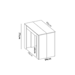 Dmora Consolle allungabile Dbiragh, Consolle estensibile multiposizione, Tavolo da pranzo multiuso