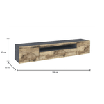 Dmora Mobile porta TV Dmarso, Credenza bassa da soggiorno a 3 ante, Base porta TV