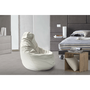 Talamo Italia Pouf Dabbew, Pouf a sacco, 100% Made in Italy, Poltrona a sacco in ecopelle