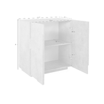 Dmora Credenza Dmalcui, Madia da cucina a 2 ante, Buffet da soggiorno, 100% Made in Italy