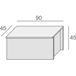 Dmora Baule Ditalen, Capiente box contenitore multiuso, Cassapanca moderna, 100% Made in Italy