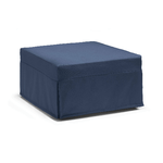 Talamo Italia Letto pieghevole Dabay, Pouf trasformabile in letto singolo, 100% Made in Italy