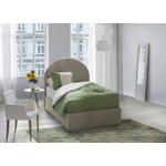 Talamo Italia Letto singolo Daim, Letto contenitore con rivestimento in tessuto