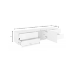 Dmora Mobile porta TV Dlemm, Credenza bassa da soggiorno, Base porta TV, 100% Made in Italy