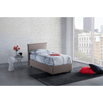 Talamo Italia Letto singolo Dbach, Letto contenitore con rivestimento in tessuto