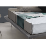 Talamo Italia Letto matrimoniale Dgaviol, Letto fisso in tessuto con piedini, 100% Made in Italy