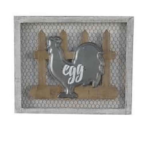 Vacchetti-Quadro-legno-metallo-gallina-egg-cm46x38x3