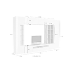 Dmora Parete attrezzata Dfazz, Set salotto porta TV, Mobile soggiorno multiuso, 100% Made in Italy