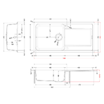 Elleci-Lavello-Incasso-1-vasca-100x50-Life-480-Granitek-Grigio-Tortora-LG248043