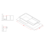 Elleci-Lavello-Incasso-1-vasca-100x50-Life-480-Granitek-Bianco-Antico-LG248062