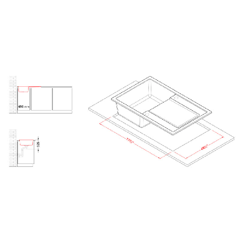 Elleci-Lavello-Incasso-1-vasca-79x50-Life-300-Granitek-Grigio-Cemento-LG230048