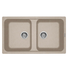 Elleci-Lavello-Incasso-2-vasche-86x50-Life-450-Granitek-Avena-LG245051