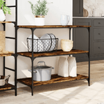 vidaXL Carrello da Cucina Rovere Fumo 102x50x95 cm Legno Multistrato