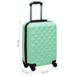 vidaXL Trolley a Custodia Rigida Menta ABS