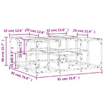 vidaXL Tavolino da Salotto Rovere Fumo 91x91x40cm in Legno ingegnerizzato