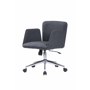 Dmora Sedia da ufficio Daase, Poltrona con braccioli, Seduta ergonomica da ufficio, 54x55h65/84 cm