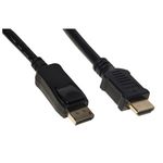 Cavo Displayport 1.2 - Hdmi 1.4  4Kx2K 30 Hz Contatti Dorati Mt 5