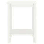 vidaXL Comodino Bianco 35x30x47 cm in Legno Massello di Pino