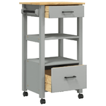 vidaXL Carrello da Cucina MONZA 48x40x90 cm in Legno Massello di Pino