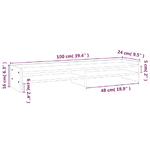 vidaXL Supporto per Monitor Nero 100x24x16cm in Legno Massello di Pino