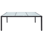 vidaXL Tavolo da Giardino Nero 200x200x74 cm in Polyrattan