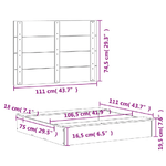 vidaXL Sabbiera con Copertura 111x111x19,5 cm Legno Massello di Pino