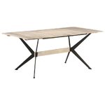 Tavolo da Pranzo 180x90x76 cm in Legno Massello di Mango