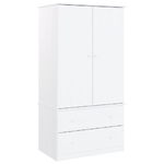 vidaXL Armadio ALTA Bianco 90x55x170 cm in Legno Massello di Pino