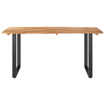 Tavolo da Pranzo 154x80x76 cm in Legno Massello di Acacia