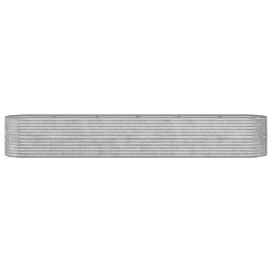 vidaXL Letto Giardino Acciaio Verniciato a Polvere 440x80x68cm Argento