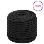 Corda Nautica Completamente Nera 16 mm 50 m in Polipropilene