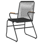 vidaXL Sedie da Giardino 4pz Nere 58x59x85,5 cm Rattan PVC