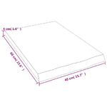 vidaXL Piano Bagno Marrone Chiaro 40x60x4 cm Legno Massello Trattato