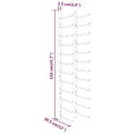 vidaXL Portavini da Parete per 36 Bottiglie Oro in Ferro