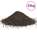 vidaXL Ghiaia di Basalto 25 kg Nera 1-3 mm