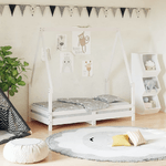 vidaXL Giroletto per Bambini Bianco 70x140cm in Legno Massello di Pino