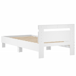 vidaXL Giroletto con Testiera Bianco 90x190 cm in Legno Multistrato