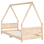 vidaXL Giroletto per Bambini 90x200 cm in Legno Massello di Pino